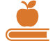apple and book icon