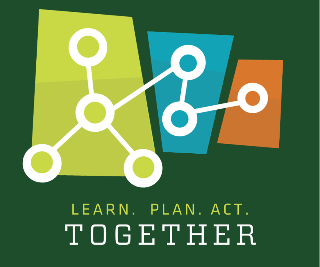 graphic with text: learn plan act. together. 