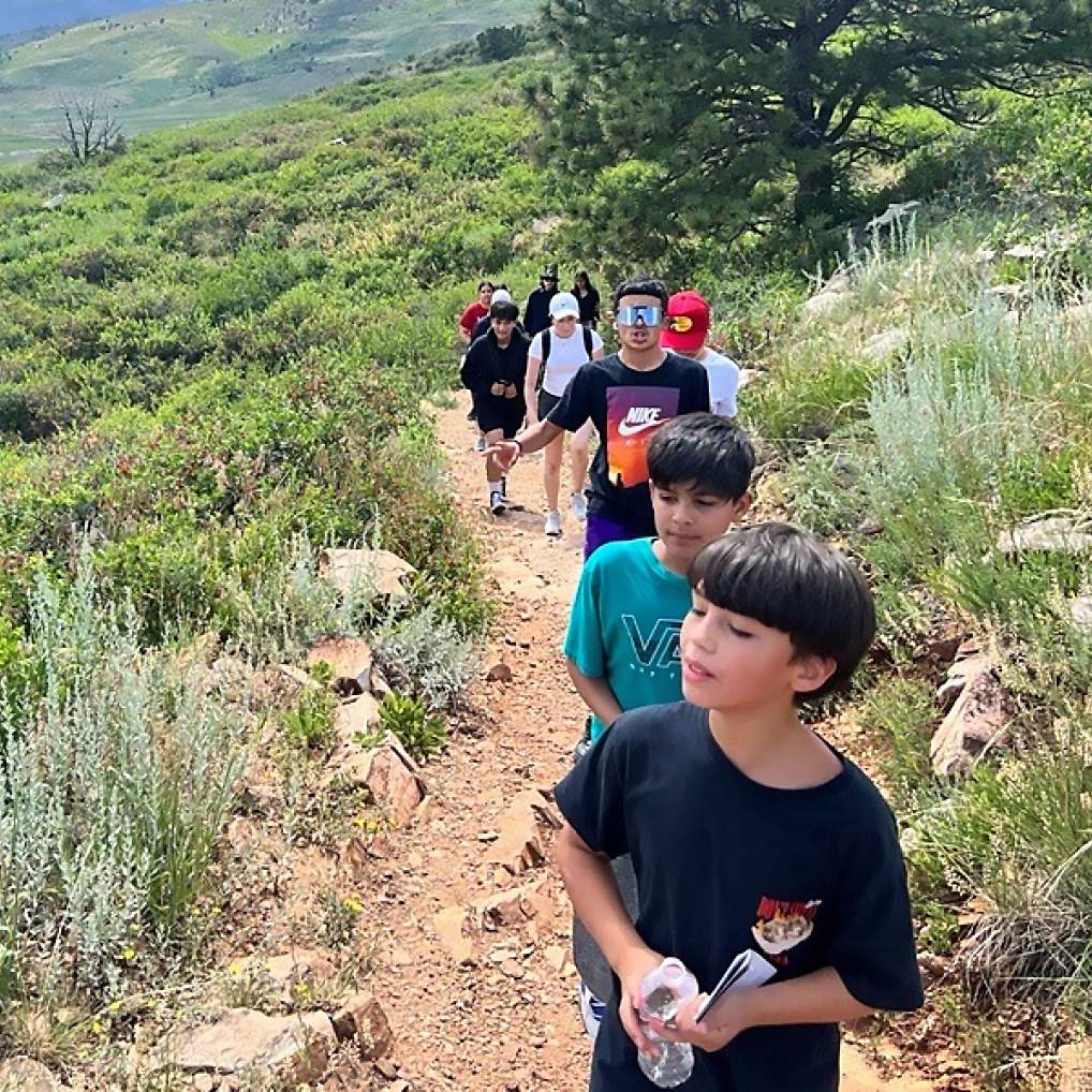 Children on a hike in Boulder County